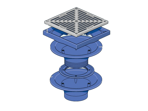 Outlet with Square Flat Grating